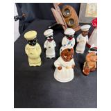 Collection of Vintage Salt and Pepper Shakers and Miscellaneous Figurines