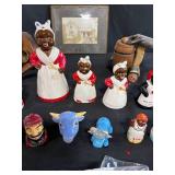Collection of Vintage Salt and Pepper Shakers and Miscellaneous Figurines
