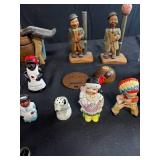 Collection of Vintage Salt and Pepper Shakers and Miscellaneous Figurines