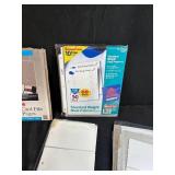 Assorted Photo Album, Business Card File, and Sheet Protector Collection