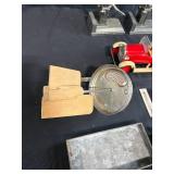 Vintage Collectibles and Decor Group Including Cast Figurines, Toys, Bank, and More