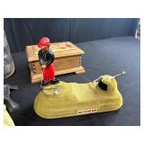 Vintage Collectibles and Decor Group Including Cast Figurines, Toys, Bank, and More