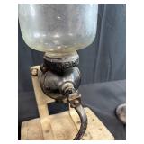 Collection of Antique Kitchen Grinder, Arcade Coffee Mill, and Candlestick Telephone