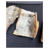 Large Bin of Mixed Leather Hides and Birch Bark Sheets