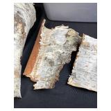 Large Bin of Mixed Leather Hides and Birch Bark Sheets