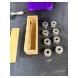 Mixed Lot: Storage Totes, Pocket Hose, Vintage Tool and Accessories