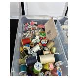 Large Sewing and Needlework Supplies Lot with Threads, Needles, and Accessories
