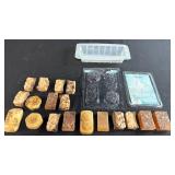 Assorted Handmade Soap Bars with Molds and Clear Glycerin Soap Base