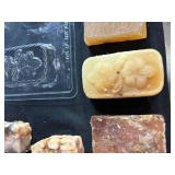 Assorted Handmade Soap Bars with Molds and Clear Glycerin Soap Base