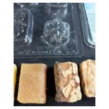 Assorted Handmade Soap Bars with Molds and Clear Glycerin Soap Base