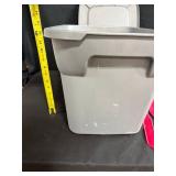 Large Bin of Vintage Fabric, Trims, and Sewing Materials Assortment