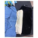 Large Bin of Vintage Fabric, Trims, and Sewing Materials Assortment