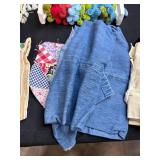 Large Bin of Vintage Fabric, Trims, and Sewing Materials Assortment