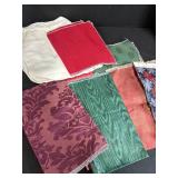 Large Collection of Assorted Upholstery Fabric Samples with Storage Tote