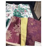Large Collection of Assorted Upholstery Fabric Samples with Storage Tote