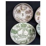 Collection of Vintage National Park and State Souvenir Plates - Fine American Ironstone