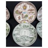 Collection of Vintage National Park and State Souvenir Plates - Fine American Ironstone