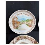 Collection of Vintage State and Souvenir Plates - Scenic Landmarks & Historical Themes Inc Vernon Kilns