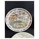 Collection of Vintage State and Souvenir Plates - Scenic Landmarks & Historical Themes Inc Vernon Kilns