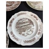 Collection of Vintage State and Souvenir Plates - Scenic Landmarks & Historical Themes Inc Vernon Kilns