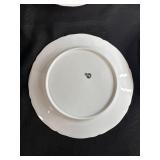 Set of Vienna Austria Porcelain Plates with Pink Floral Pattern - 9.5"