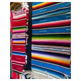 Collection of Colorful VTG Mexican Serape Table Runners and Woven Placemats