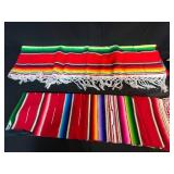Collection of Colorful VTG Mexican Serape Table Runners and Woven Placemats
