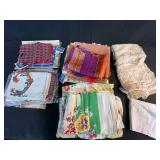 Collection of Vintage Table Linens and Decorative Cloths