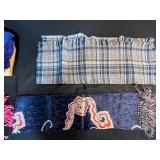 Collection of Assorted Scarves and Colorful Mexican Textiles