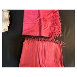 Collection of Assorted Scarves and Colorful Mexican Textiles