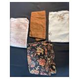 Collection of Assorted Scarves and Colorful Mexican Textiles