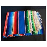 Collection of Assorted Scarves and Colorful Mexican Textiles