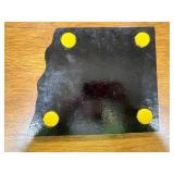 Set of Fused Glass Cat and Mouse Trays Signed by Artist with Cat Face Night Light