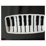 Set of Modern Art Glass Serving Trays with Abstract Designs Signed by Artist