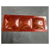 Set of Modern Art Glass Serving Trays with Abstract Designs Signed by Artist