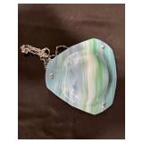 Collection of Studio Art Glass Bowls, Fish Figure, and Agate Hanging Piece