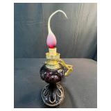 Collection of 3 Vintage Table Lamps Including Art Deco Bronze Sculpture and Stained Glass