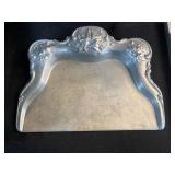 Silversmithing and Art Metal Book with Sheridan Silverplate Bowl, Tray, and Ornate Crumb Set