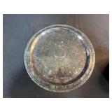 Silversmithing and Art Metal Book with Sheridan Silverplate Bowl, Tray, and Ornate Crumb Set