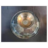 Silversmithing and Art Metal Book with Sheridan Silverplate Bowl, Tray, and Ornate Crumb Set