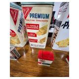 Vintage Kitchenware Collection with Nabisco Tins, Spice Tins, Cookie Cutters, Yellowstone Tile, and Gravy Boat