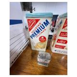 Vintage Kitchenware Collection with Nabisco Tins, Spice Tins, Cookie Cutters, Yellowstone Tile, and Gravy Boat