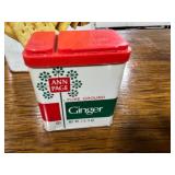 Vintage Kitchenware Collection with Nabisco Tins, Spice Tins, Cookie Cutters, Yellowstone Tile, and Gravy Boat