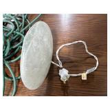 Holiday Lighted Tree Stand with Extension Cords and Illuminated Winter Scene Plate