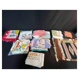 Collection of Vintage State Souvenir Tea Towels and Linens
