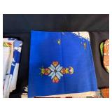 Collection of Vintage State Souvenir Tea Towels and Linens