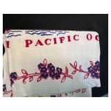 Collection of Vintage State and Travel Souvenir Linen Tea Towels