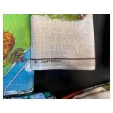 Collection of Vintage State and Travel Souvenir Linen Tea Towels