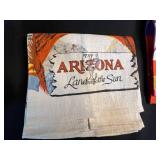 Collection of Vintage State and Travel Souvenir Linen Tea Towels
