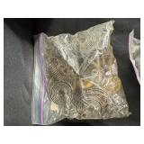 Mixed Lot of Wood Threading Kit, Taps, Hardware, Cloth, and Storage Bin